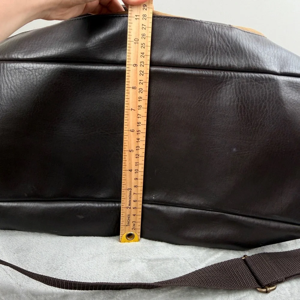 Diesel Fuel For Life Canvas Duffle Bag Brown Tan Weekender Travel Carry On